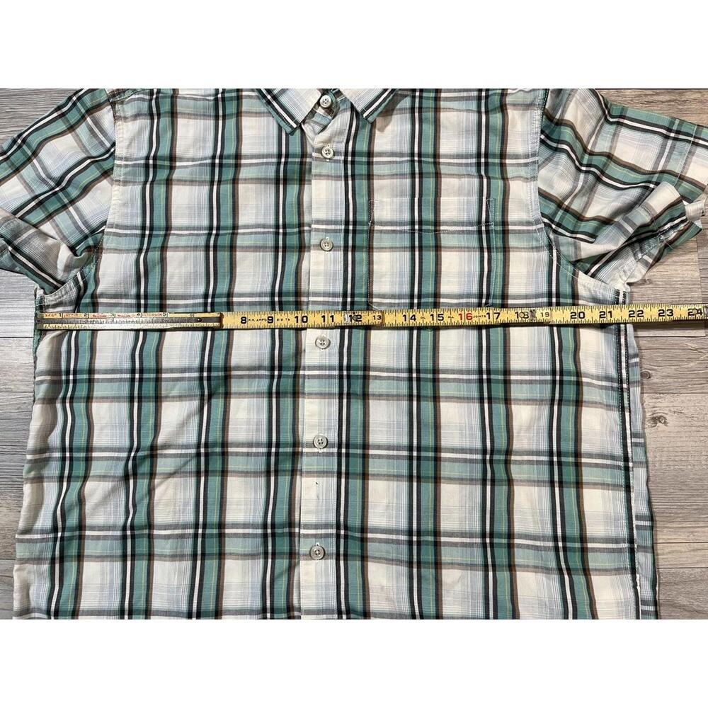 The North Face Button Up Shirt Short Sleeve Plaid Size Large W/ Pocket - Picture 9 of 9
